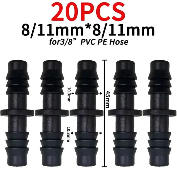 OASIS 1/4 ''3/8'' 3/4 ''1'' connecteur de couplage barbelé d'eau de jardin DN16 DN20 DN25 adaptateur