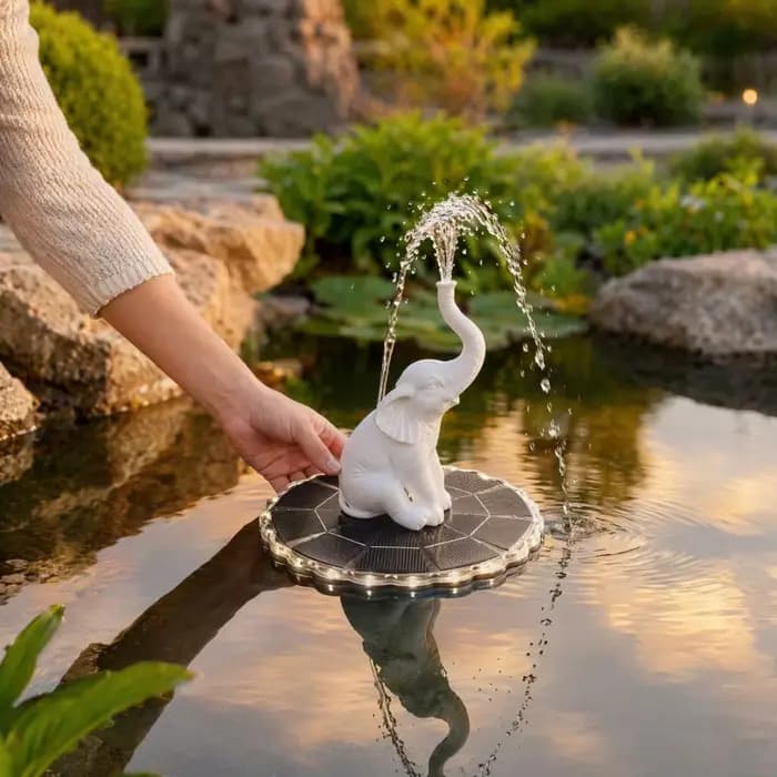 Fontaine solaire d'extérieur pour jardin, fontaine solaire avec lumières LED, fontaine flottante pour bain d'oiseaux, pompe solaire pour bassin de jardin