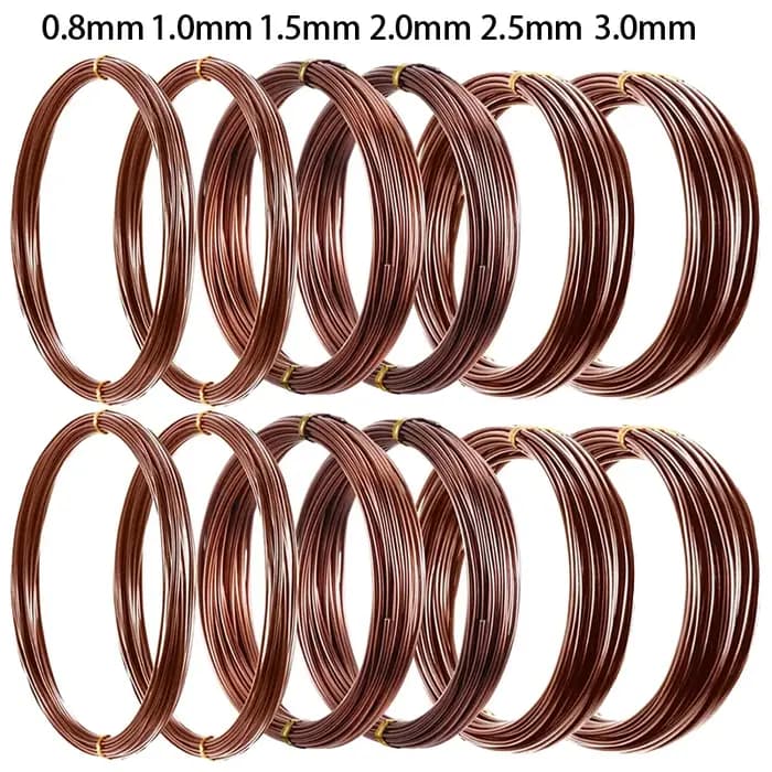 Fils d'aluminium brun pour bonsaï 0
