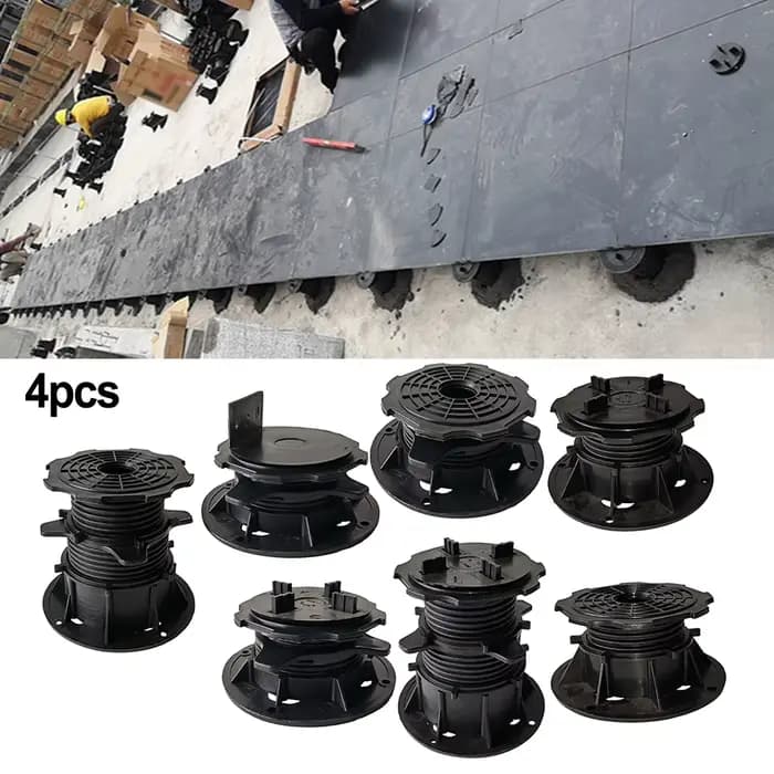 Socle de Support de terrasse réglable en hauteur, 4 pièces/ensemble, élimine la différence de pente,