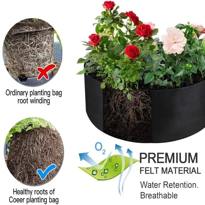 Sac de culture en feutre avec sac de nutrition pour plantes Foy, outils de jardin, 10 gallons, 30 gallons, 40 gallons, 50/100 gallons, 10 gallons, 30 gallons, 40 gallons, 50/100 gallons