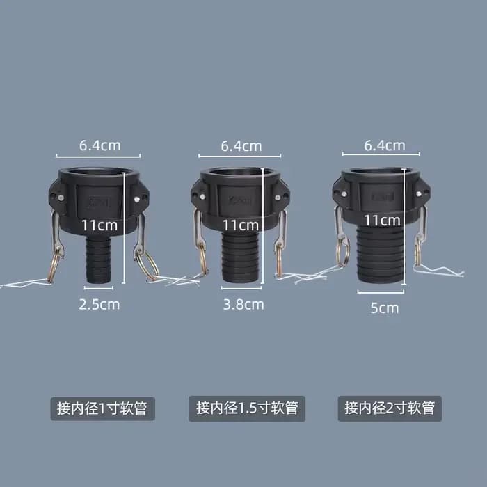 Adaptateur A200 précieux en polypropylène IBC, connecteur de assujeten plastique Camlock BLOPack, ha