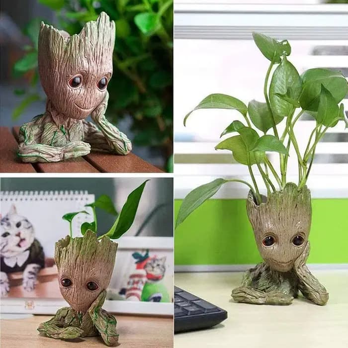 Populaire Groot Pot de fleur plantes bassin maison bureau décoration Figurines à la main Miniature modèle Figurine arbre homme ornement