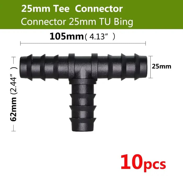 16 20 25 mm Tuyau d'irrigation de jardin Connexion coude en T Joint embout Adaptateur Microdrop
