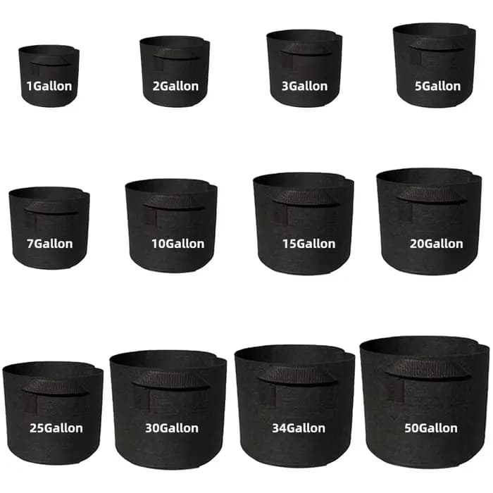 Sacs de culture en feutre de 1 à 50 gallons, 3-5 pièces, avec poignées, Pot de culture en tissu de j