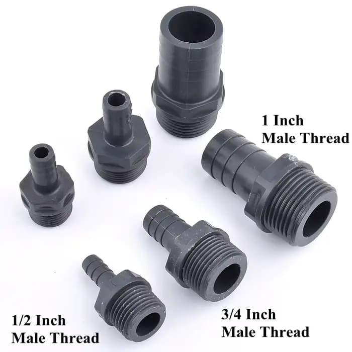 1/5 pièces 1/2 "3/4" 1 "filetage mâle à 8-16mm connecteurs pagode connecteur de tuyau d'arrosage de