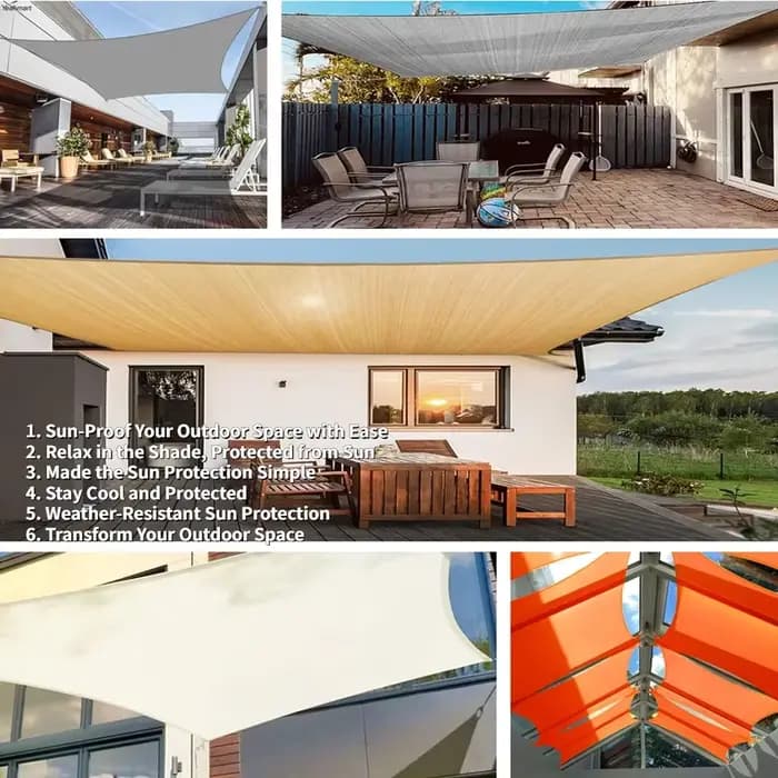 5x4M/4x6M imperméable grand abri solaire pare-soleil Protection auvent extérieur jardin Patio piscin