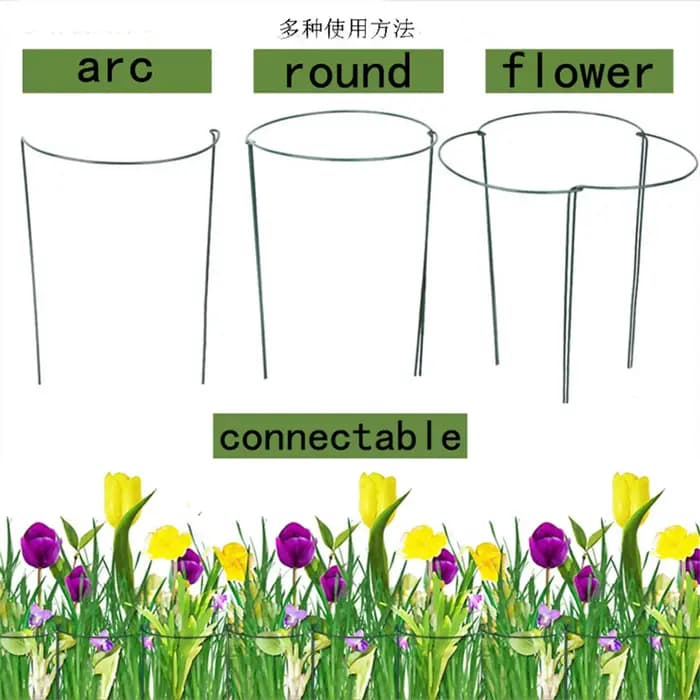 Piquet de Support pour plantes, Cage à anneau métallique pour culture de légumes, Support réglable p
