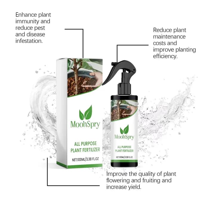  Engrais concentré Moonspry pour fleurs, succulentes, plantes vertes, pelouses, renforce la résistance des plantes, spray de croissance des plantes 100ml