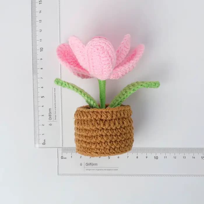 Tulipe Crochet fleurs Pot mignon tricot fleur créative