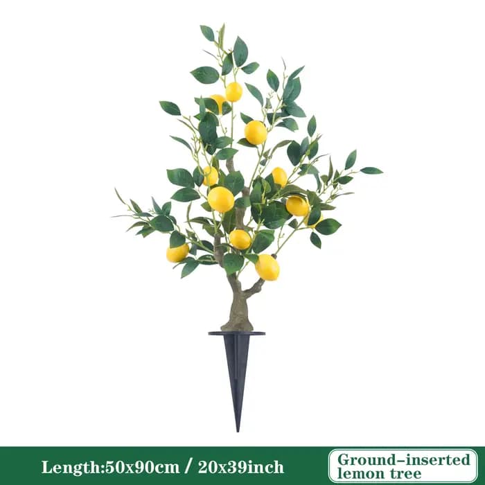 Uflower Arbre artificiel citronnier avec pot