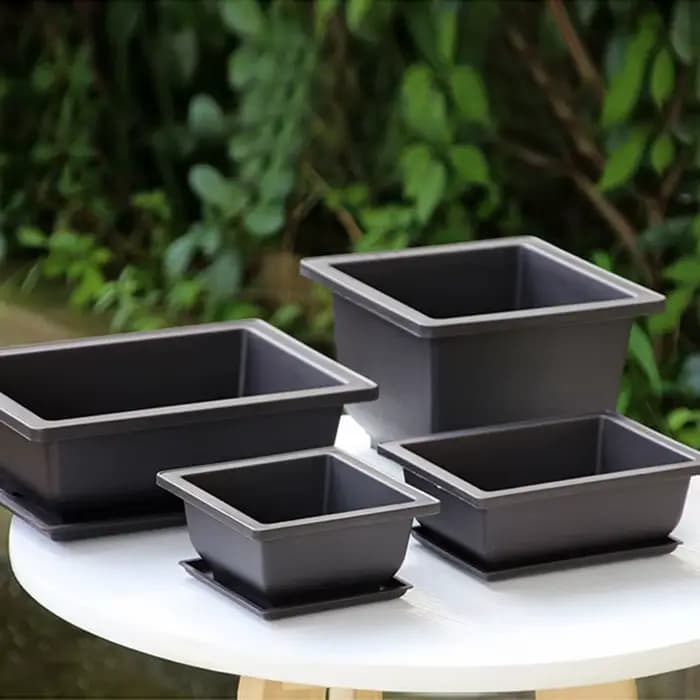 Pots de fleurs rectangulaires Imitation violet argile plantes Pot extérieur jardin paysage bonsaï