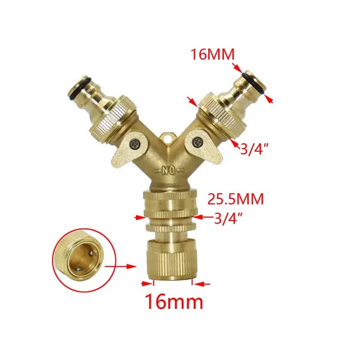 Connecteur de robinet de jardin en laiton