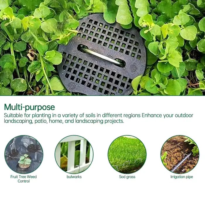 Piquet de jardin en métal argenté en forme de U