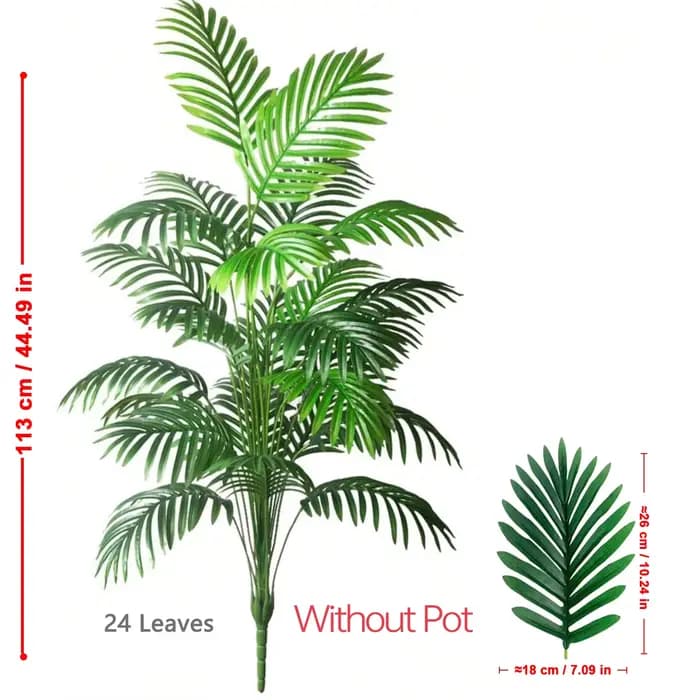 Plante artificielle en plastique Areca Palm en pot