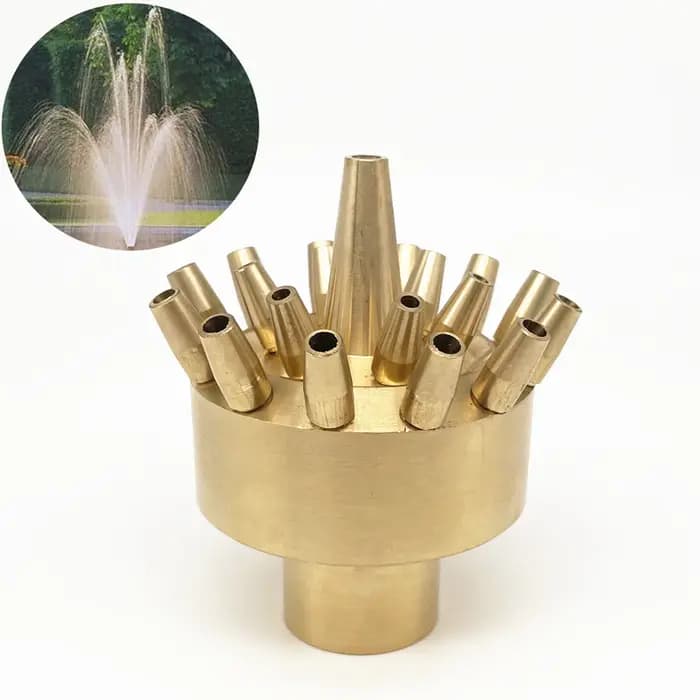Buses de fontaine en laiton à 3 couches, tête de fontaine de piscine de jardin, 1 po, 1.5 po, nouvea