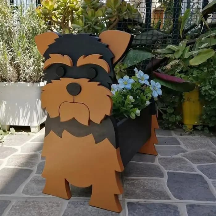 Jardinière de fleurs en PVC, Animal mignon, bricolage, chien de compagnie, décoration de jardin en pot, support de conteneur de plantes, Pots de fleurs de jardin, Orname