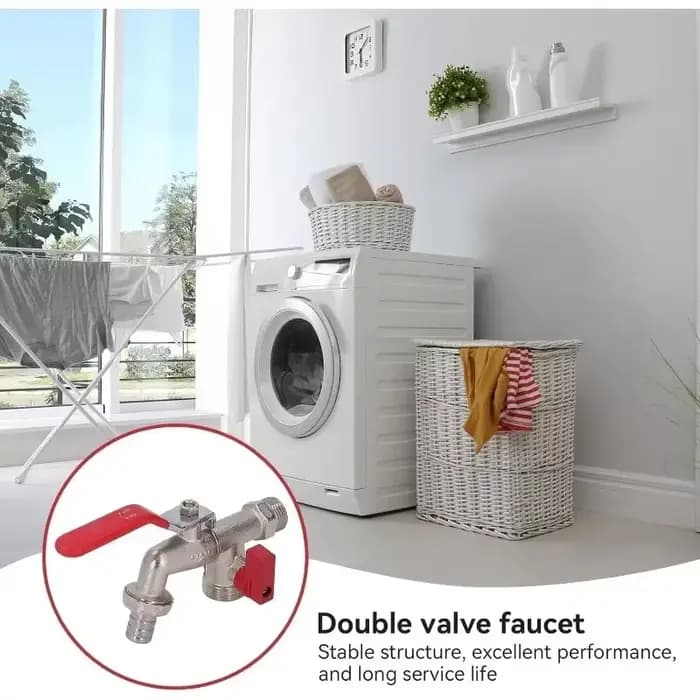 Robinet d'eau en laiton à double assujet, résistant à 90 degrés, tuyau d'extérieur pour HPPatios, vidange de bomicrophone