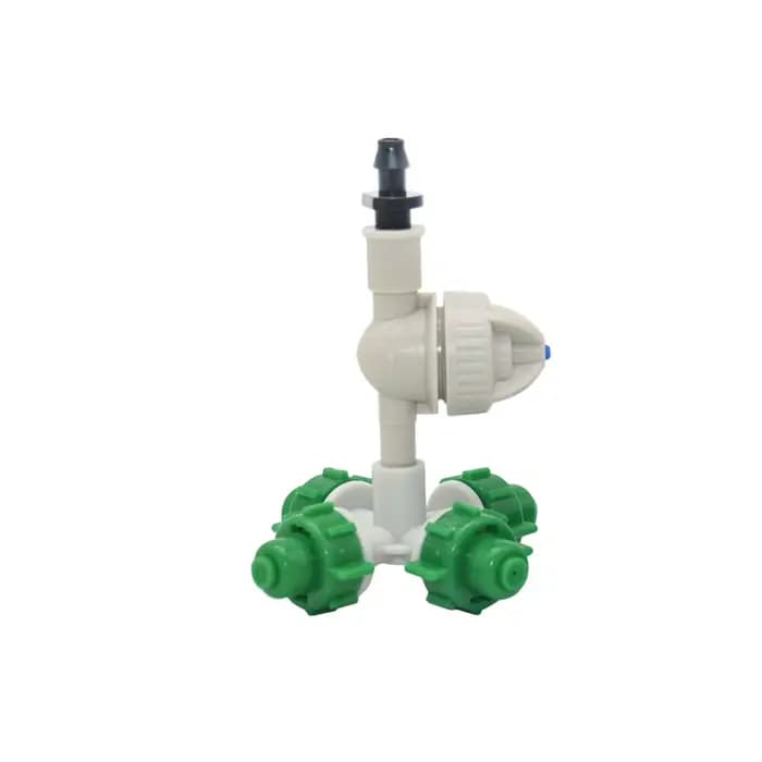 Buse de brumisation croisée pour serre, 4 voies, anti-goutte, avec connecteur fileté 1/4 ", 1 jeu