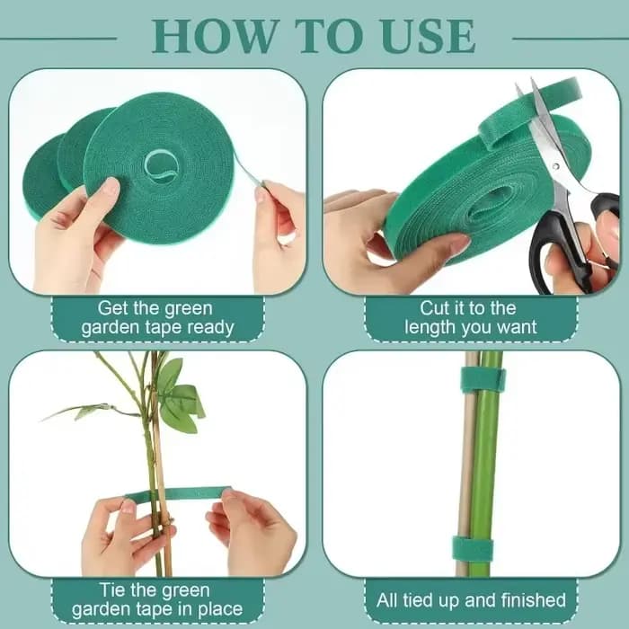Attaches pour plantes en Nylon, 20/2M, crochet de pansement, boucle d'attache réglable, Support pour