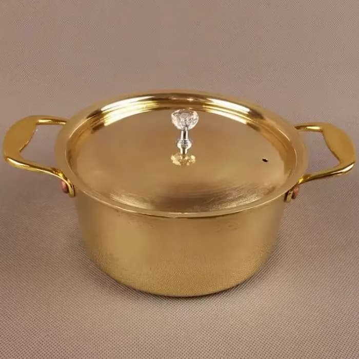 Pot en laiton Vintage, Pot alimentaire épaissi