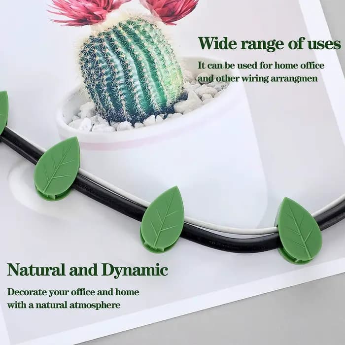 Clips de fixation murale pour plantes grimpantes, autocollant acrylique, simulation de feuille verte