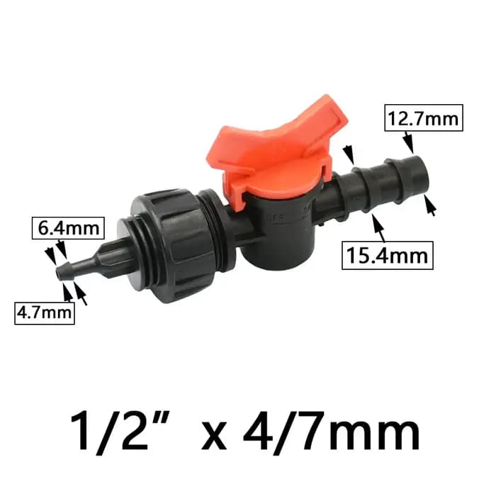 Adaptateur de connecteur de tuyau d'arrosage, filetage 1/2 "3/4" à 4/7mm, raccords de Tube barbelé 1