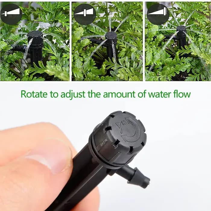 20 pièces Micro barboteur goutte à goutte Irrigation réglable émetteurs pieu goutteur d'eau terres a