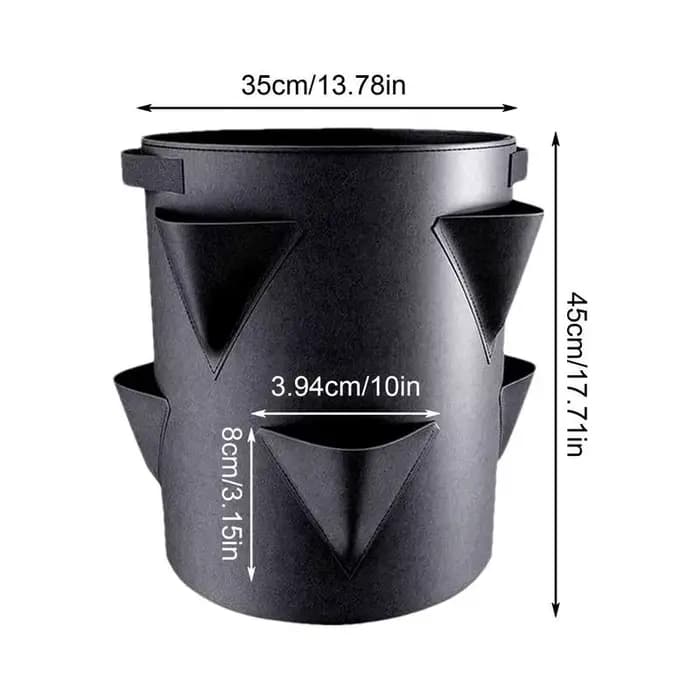 Sac de culture multi-bouche 7 gallons avec 6 poches latérales