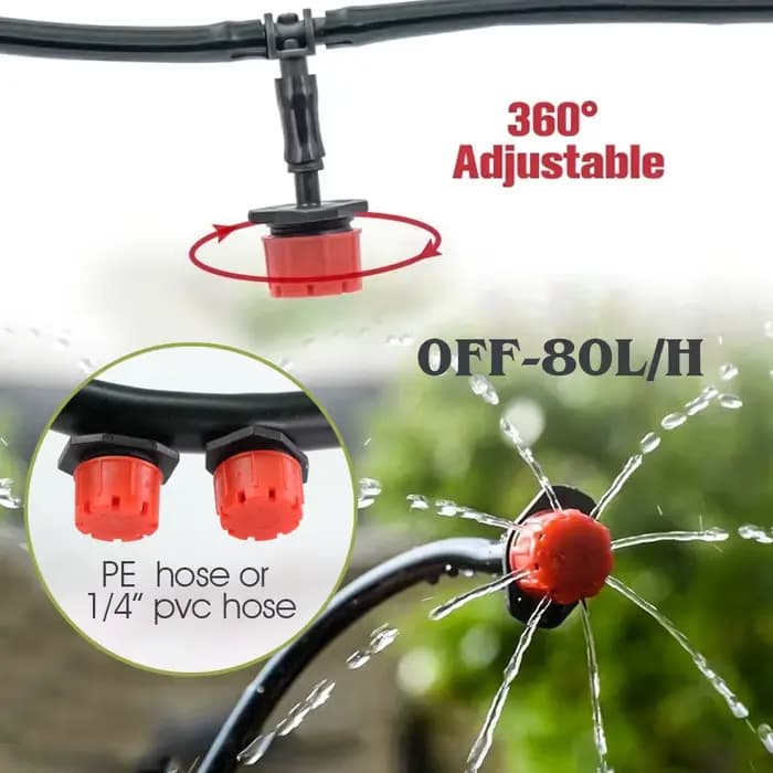 Kit d'arrosage goutte-à-goutte intelligent avec capteur de pluie, minuterie pour plantes d'extérieur