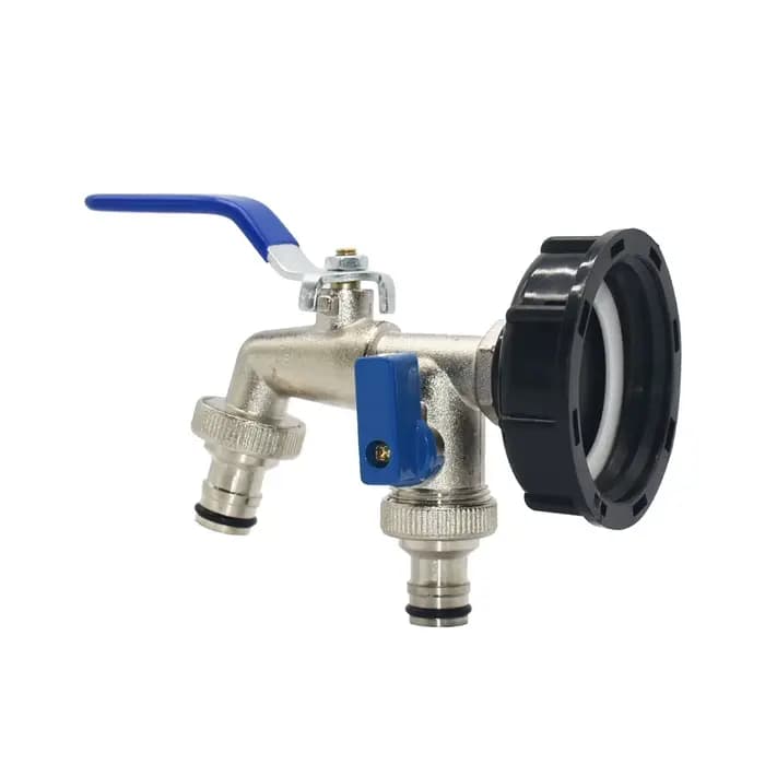 Adaptateur de robinet de réservoir IBC de 1000 litres, filetage S60X6, tuyau d'arrosage 1/2 voies, r