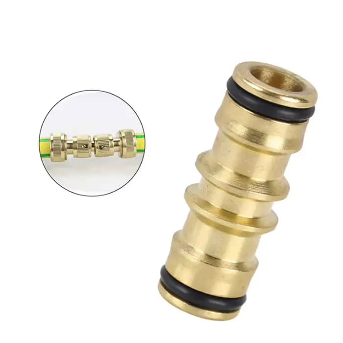 Connecteur de tuyau d'eau de jardin en laiton à 2 voies, coupleur de jonction, robinet de tuyau d'ar