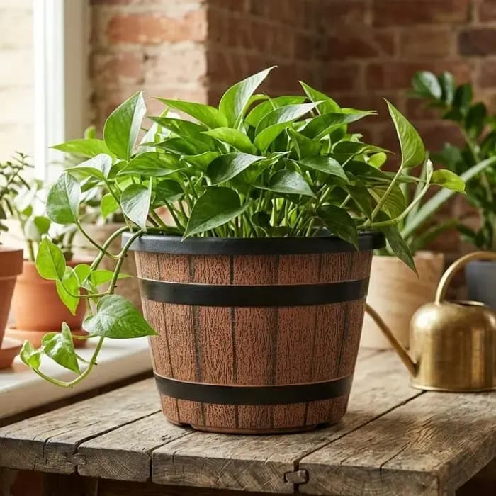Pot de fleurs en bois simulé L/XL, pots de jardin, conteneurs pour plantes, pots décoratifs, fournitures pour la maison, le jardin, la cour, le patio, la ferme