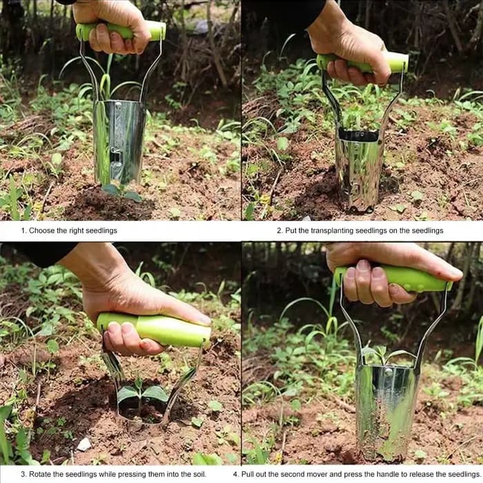 Transplantoir de semis, outil de transplantation de fleurs et de légumes, outil de plantation cylindrique pour jardinage agricole