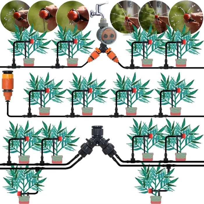 KESLA-Micro système d'irrigation goutte-à-goutte 5-50m, kit automatique d'arrosage avec minuterie, g