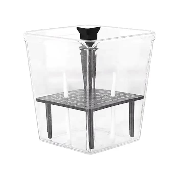 Pots à fleurs auto-arrosants avec trous de ventilation, jardinière transparente, vase décoratif dome
