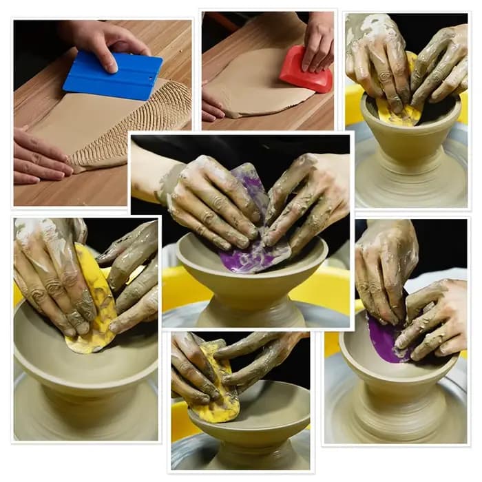 Grattoir en caoutchouc outils de poterie coupe-art multi-spec bricolage Sculpture céramique argile auxiliaire coupe