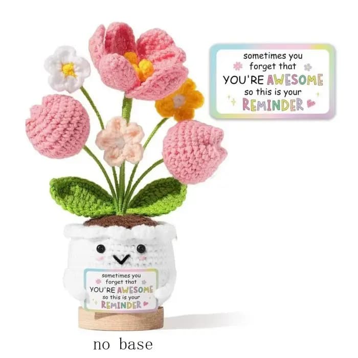 1 pièce, plante en pot au crochet faite à la main