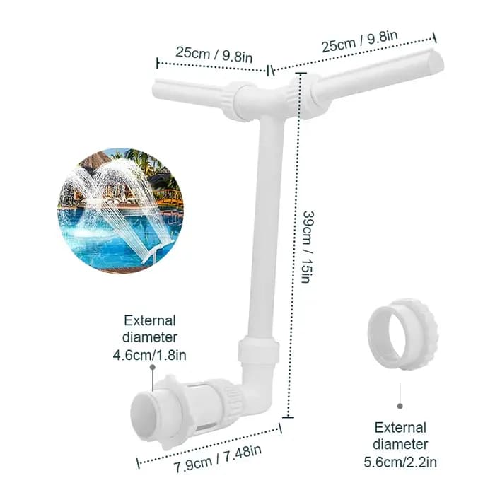 Fontaine de piscine avec lumières LED