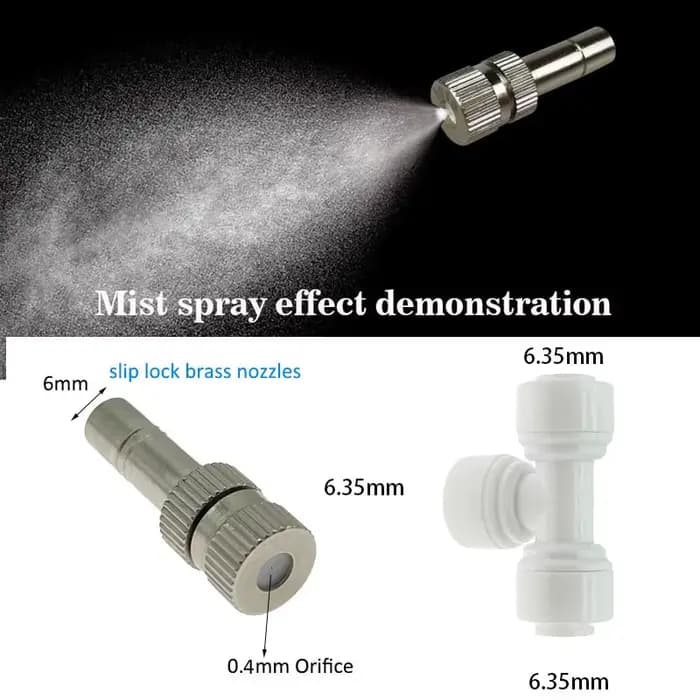 Pulvérisateur d'eau nébuliseur extérieur, atomiseur pour lit de jardin, Patio, terrasse, système de