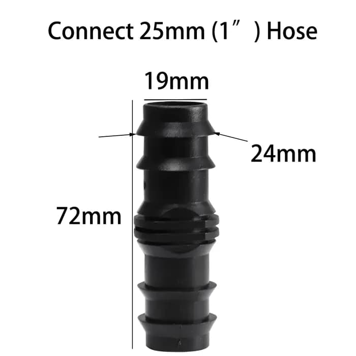 10 pièces 16mm 20mm 25mm raccords barbelés connecteur droit à travers Micro goutte-à-goutte PE tuyau
