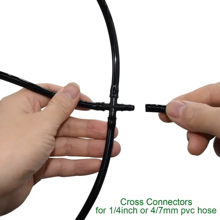 Connecteur barbelé droit croisé pour tuyau de 4/7mm, connecteur fileté de 1000 pouces, accessoires d