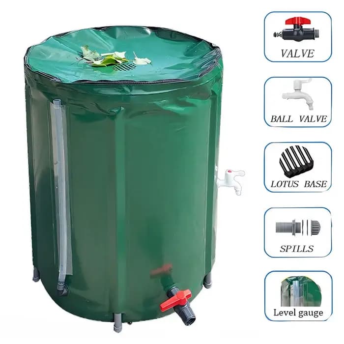Baril de pluie Flexible, réservoir d'eau pliable, réservoir de collecte de pluie, PVC solide, collec