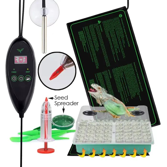 Plateaux de semis Boîte de germination avec chauffage 30W, polymères chauds, kit de démarrage de gra
