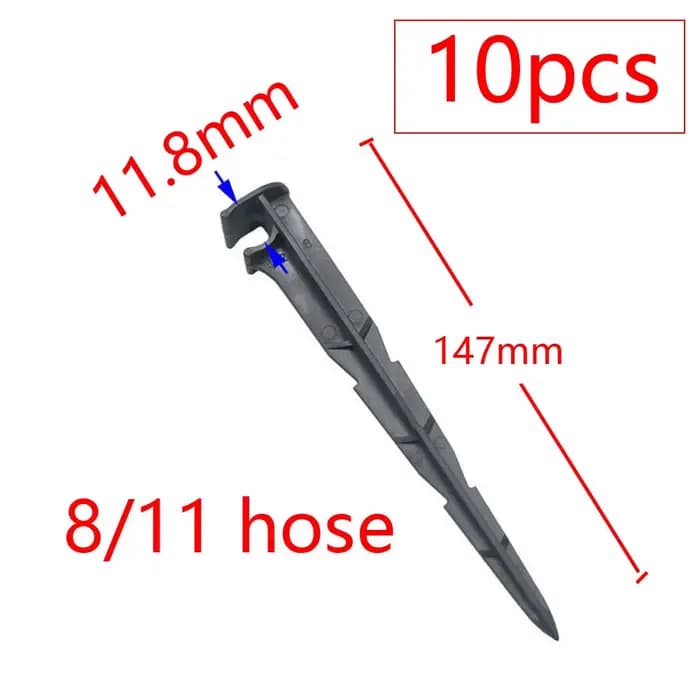 Support de tuyau d'arrosage 3/5 4/7 8/11 16mm 20mm piquets fixes 1/8 1/4 3/8 1/2 3/4 "PE PVC tuyau t