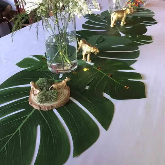 Feuilles de Palmier Tropicales Artificielles, Décoration Rustique de Mariage, Safari dans la Jungle,