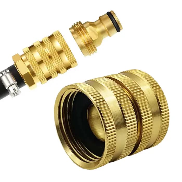 Adaptateur de tuyau d'arrosage en laiton massif, connecteur femelle bidirectionnel, adaptateur de tu