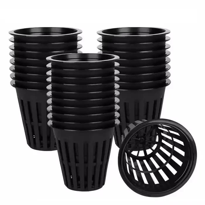 24/48 pièces Pots en filet perforé ronds de 2 pouces pour jardinage hydroponique, paniers de culture