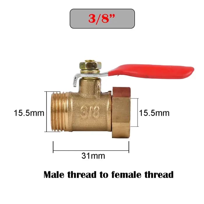 Petit robinet à bille en laiton 1/8 "1/4 en effet 3/8 en effet 1/2 filetage femelle/mâle, joint de a