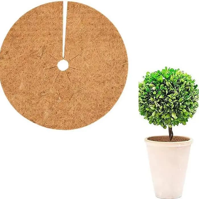 Lot de 3 tapis de paillis en coco pour pot de fleurs